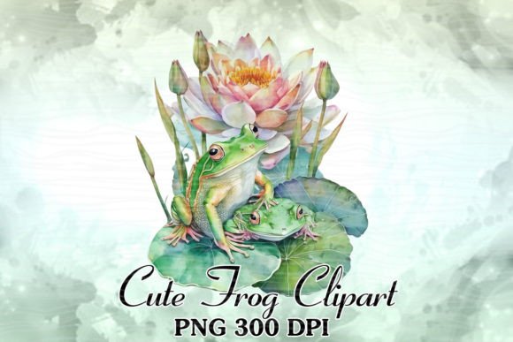 Cute Frog Couple Watercolor Clipart Review