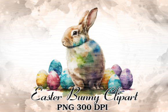 Free Easter Bunny Watercolor Clipart Review for Embroidery
