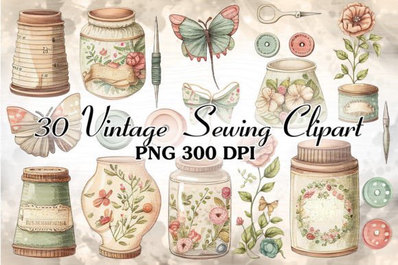 Sewing Watercolor Sublimation Clipart Review