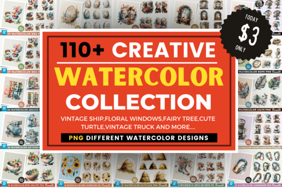 The Creative Watercolor Big PNG Bundle Review